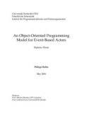 An Object-Oriented Programming Model for Event-Based Actors