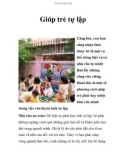 Giúp trẻ tự lập