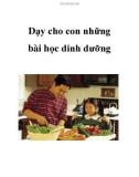 Dạy cho con những bài học dinh dưỡng