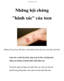 Những hội chứng hành xác của teen