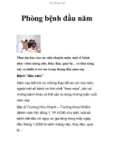 Phòng bệnh đầu năm