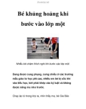 Bé khủng hoảng khi bước vào lớp một