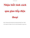 Nhận biết tính cách qua giao tiếp điện thoại