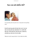 Sao con nói nhiều thế?