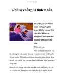 Ghê sợ chồng vì tính ở bẩn