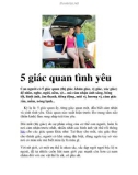 5 giác quan tình yêu