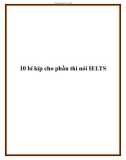 10 bí kíp cho phần thi nói IELTS.