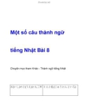 Một số câu thành ngữ tiếng Nhật Bài 8