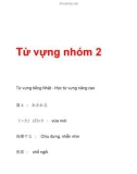 Từ vựng nhóm 2