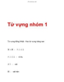 Từ vựng nhóm 1