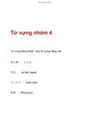 Từ vựng nhóm 4