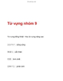 Từ vựng nhóm 9