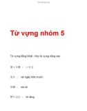 Từ vựng nhóm 5