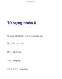 Từ vựng nhóm 6