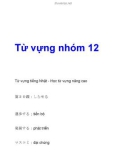 Từ vựng nhóm 12