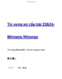 Từ vựng sơ cấp bài 23&24- Minnano Nihongo