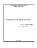 Bài giảng Sinh học đại cương - Nguyễn Thi Hòa