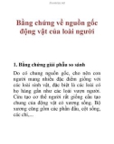 Bằng chứng về nguồn gốc động vật của loài người