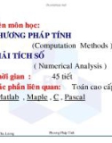 Bài giảng Phương pháp tính: Chương 0 - Ngô Thu Lương