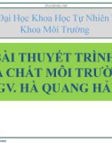 Bài thuyết trình Địa chất môi trường