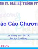 Giải hệ thống PT ĐSTT