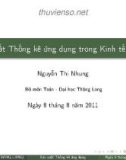 Bài giảng Xác suất thống kê và ứng dụng trong kinh tế xã hội: Chương 3 - Nguyễn Thị Nhung