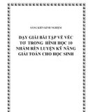 SKKN: Dạy giải bài tập về véc tơ trong Hình học 10 nhằm rèn luyện kỹ năng giải toán cho học sinh