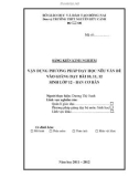 SKKN: Vận dụng phương pháp dạy học nêu vấn đề vào giảng dạy bài 10, 11, 12 Sinh lớp 12 - Ban cơ bản