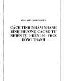 SKKN: Cách tính nhẩm nhanh bình phương các số tự nhiên từ 0 đến 100 – Trường THCS Đông Thanh