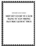 SKKN: Một số vấn đề về cách mạng tư sản trong dạy học Lịch sử THCS