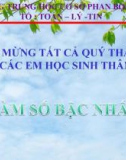 Bài giảng Đại số 9 chương 2 bài 2: Hàm số bậc nhất