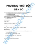 Tính tích phân bằng phương pháp đổi biến số (Tiếp theo)