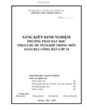 Sáng kiến kinh nghiệm: Phương pháp dạy học theo chủ đề tích hợp trong môn giáo dục công dân lớp 10