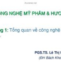 Bài giảng Công nghệ Mỹ phẩm và hương liệu: Chương 1 - PGS.TS. Lê Thị Hồng Nhan