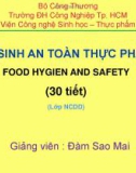 Bài giảng Vệ sinh an toàn thực phẩm: Chương 1 - TS. Đàm Sao Mai