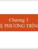 Bài giảng Toán cao cấp 1 - Chương 3: Hệ phương trình