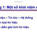 Chương 1: Một số khái niệm căn bản