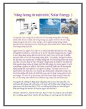 Năng lượng từ mặt trời ( Solar Energy )