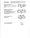 Đề kiểm tra môn Giải tích mạch - Lớp HL hè 2014
