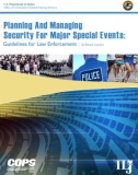 Planning And Managing Security For Major Special Events: Guidelines for Law Enforcement