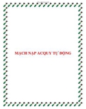 Mạch nạp Acquy tự động