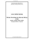 Giáo trình Bảo dưỡng sửa chữa máy biến áp cỡ nhỏ (Nghề: Cơ điện nông thôn) - Trường CĐ Cộng đồng Lào Cai