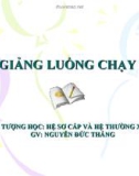 Bài giảng Luồng chạy tàu (Đối tượng: Hệ sơ cấp và hệ thường xuyên) - GV. Nguyễn Đức Thẳng