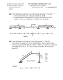 Đề thi môn cơ học kết cấu 1 - Trường đại học Thủy Lợi - Đề số 46