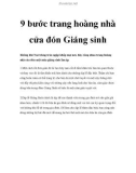 9 bước trang hoàng nhà cửa đón