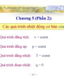 Bài giảng Kỹ thuật nhiệt - Chương 5.2: Các quá trình nhiệt động cơ bản của chất thuần khiết - TS. Hà Anh Tùng (ĐH Bách khoa TP.HCM)