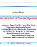 Lecture Fundamentals of control systems: Chapter 4 - TS. Huỳnh Thái Hoàng