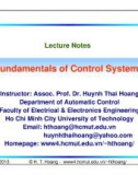 Lecture Fundamentals of control systems: Chapter 8 - TS. Huỳnh Thái Hoàng