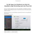 Cài đặt Apps cho PlayBook trực tiếp trên BlackBerry App World