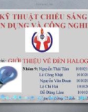 Báo cáo môn Kỹ thuật chiếu sáng dân dụng và công nghiệp: Giới thiệu về đèn halogen